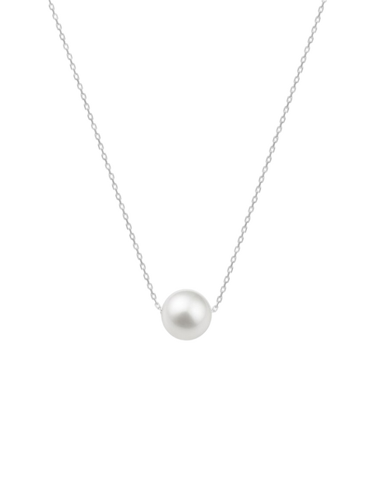 Collier Perle de Culture 8 mm - Or Blanc 375‰