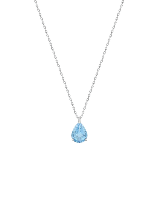 Collier Topaze - Or Blanc 375‰