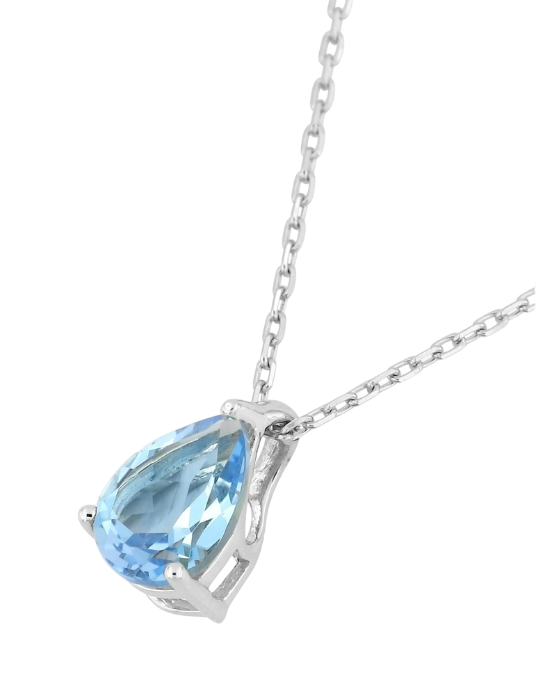 Collier Topaze - Or Blanc 375‰