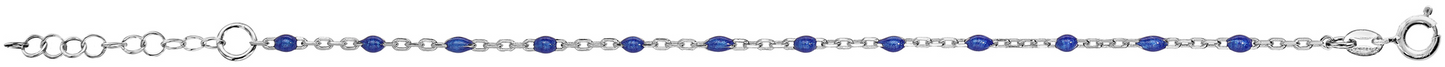 Bracelet Résine Bleue - Argent 925‰