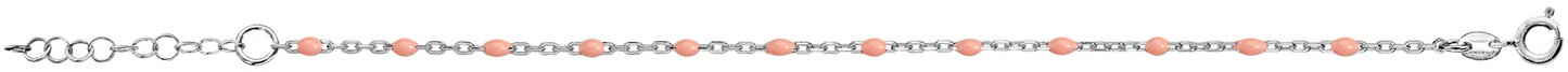 Bracelet Résine Rose - Argent 925‰