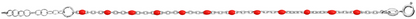 Bracelet Résine Rouge - Argent 925‰