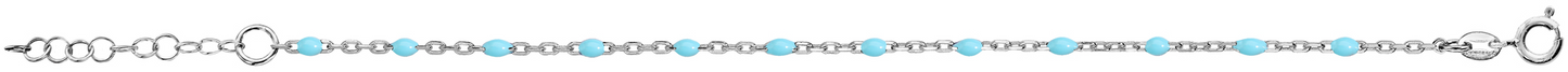 Bracelet Résine Turquoise - Argent 925‰