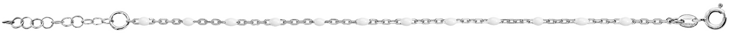 Bracelet Résine Blanche - Argent 925‰