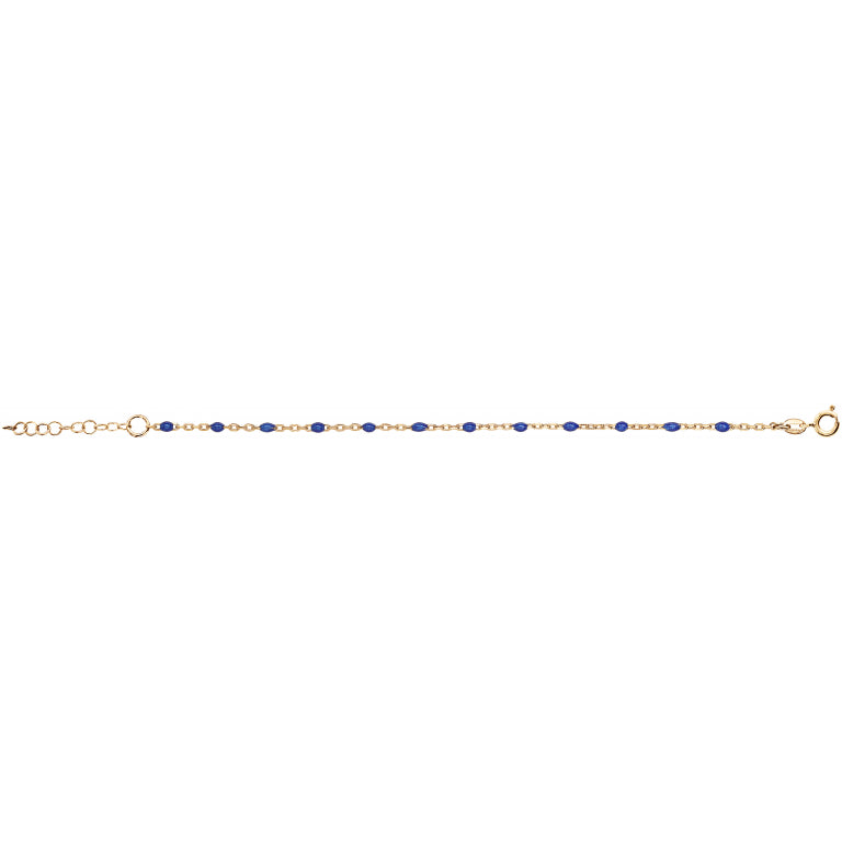 Bracelet Résine Bleue - Argent Doré