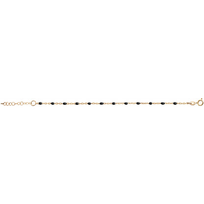 Bracelet Résine Noire - Argent Doré