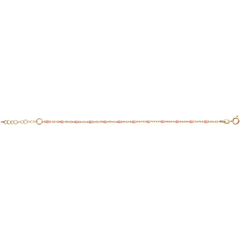 Bracelet Résine Rose - Argent Doré
