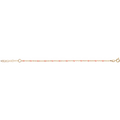 Bracelet Résine Rose - Argent Doré
