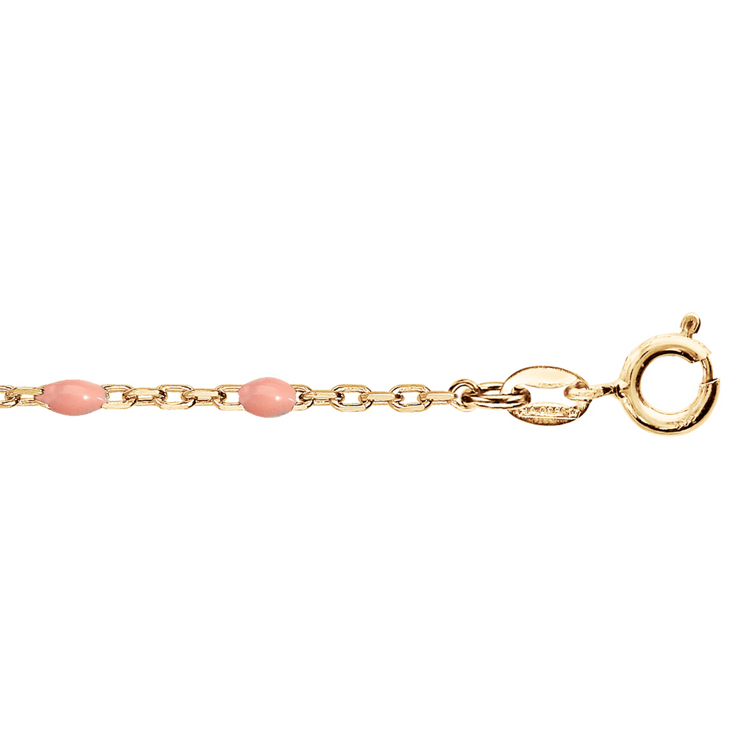 Bracelet Résine Rose - Argent Doré