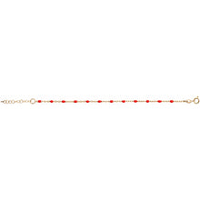Charger l&#39;image dans la galerie, Bracelet Olive Résine Rouge - Argent Doré
