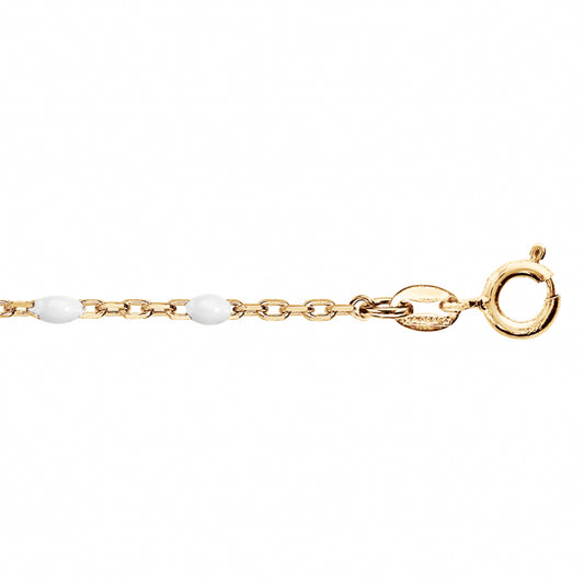 Bracelet Résine Blanche - Doré