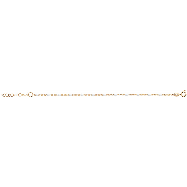 Bracelet Résine Blanche - Doré