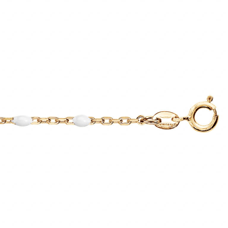 Bracelet Résine Blanche - Doré
