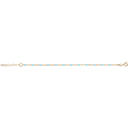 Bracelet Résine Turquoise - Argent Doré