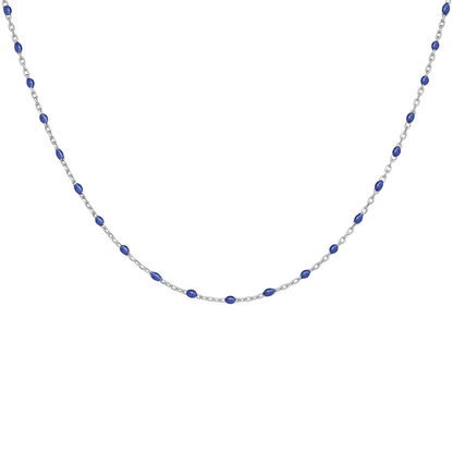 Collier Résine Bleue - Argent 925‰