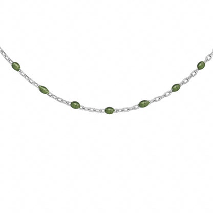 Collier Résine Verte - Argent 925‰