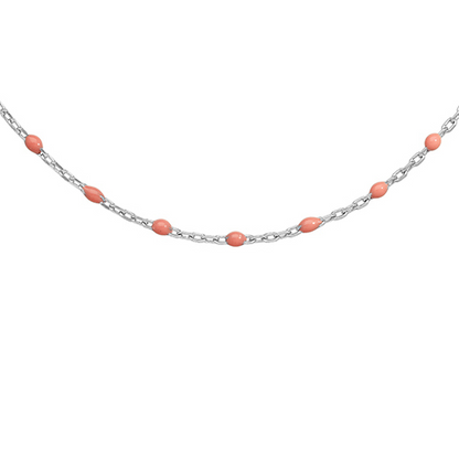 Collier Résine Rose - Argent 925‰