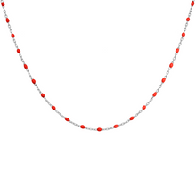 Charger l&#39;image dans la galerie, Collier Résine Rouge - Argent 925‰
