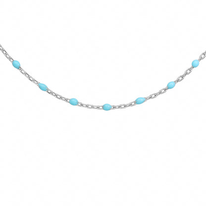 Collier Résine Turquoise - Argent 925‰