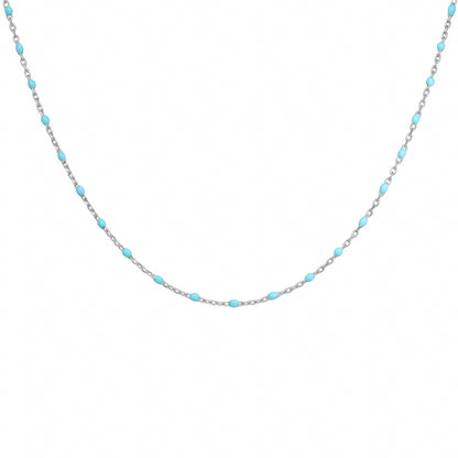 Collier Résine Turquoise - Argent 925‰
