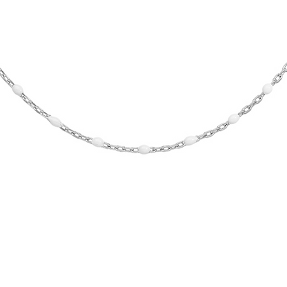 Collier Résine Blanche - Argent 925‰
