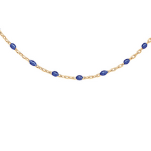 Charger l&#39;image dans la galerie, Collier Résine Bleue - Argent Doré

