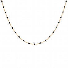 Charger l&#39;image dans la galerie, Collier Résine Noire - Argent Doré
