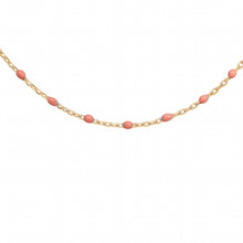 Charger l&#39;image dans la galerie, Collier Résine Rose - Argent Doré
