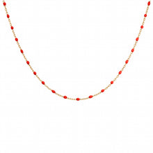 Charger l&#39;image dans la galerie, Collier Résine Rouge - Argent Doré
