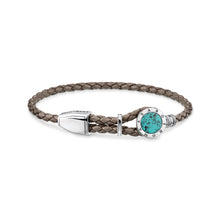 Charger l&#39;image dans la galerie, Bracelet Cuir Médaille Turquoise THOMAS SABO - Argent 925‰
