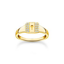 Charger l&#39;image dans la galerie, Bague Cadenas Oxydes de Zirconium THOMAS SABO - Doré
